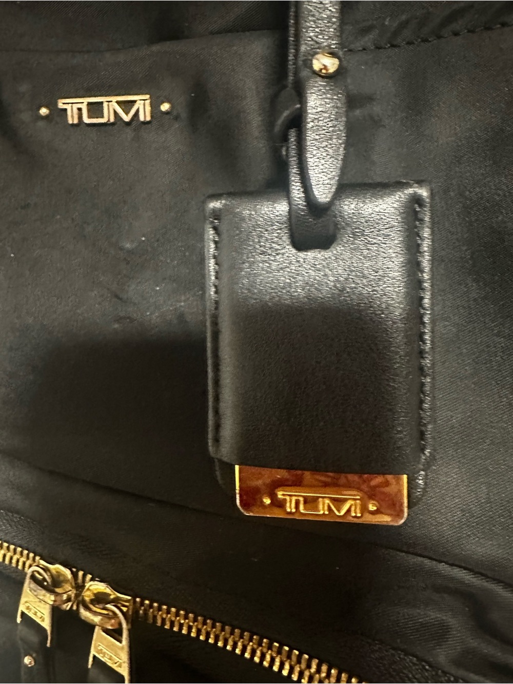 TUMI Voyageur Halle Backpack in Black Nylon with Gold-Tone Hardware - Picture 11 of 13